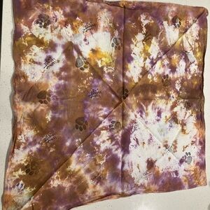 Tie-Dye Bandana with Paw Prints